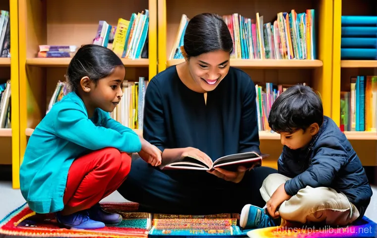 이동식 도서관 운영법 - **Prompt:** A vibrant, modern mobile library bus, robust and inviting, drives along a winding road t...