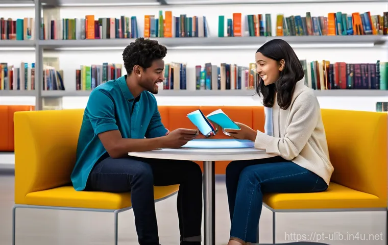 AI 북 추천 시스템 개발 - **Prompt:** A young adult, gender-neutral person is comfortably seated in a modern, sunlit reading n...